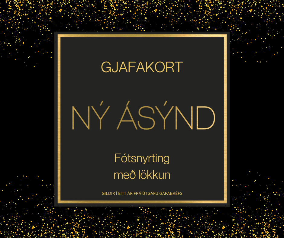 Gjafakort Fótsnyrting með lökkun