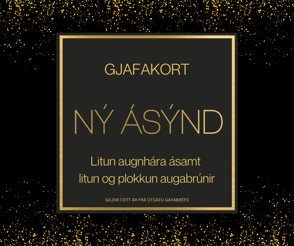 Gjafakort Litun augnhára og litun og plokkun augabrúna